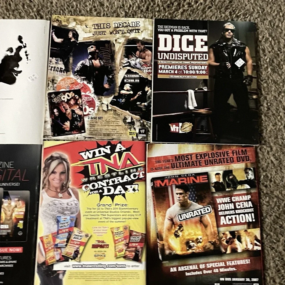 WWE WWF Magazine Lot 11 Cena Undertaker Rock Triple H Stone Cold 2007-2012